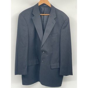 Lauren Ralph Lauren Suit Jacket‎ Blazer Sport Coat Men 44 R Charcoal Gray Stripe